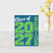 Klasse 2027 Senior 27 High Karte (Gelbe Blume)