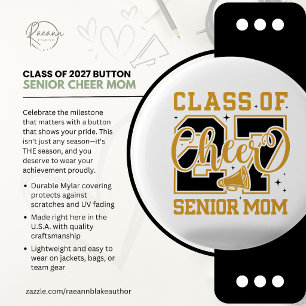 Klasse 2027 Senior Cheer Mom Button