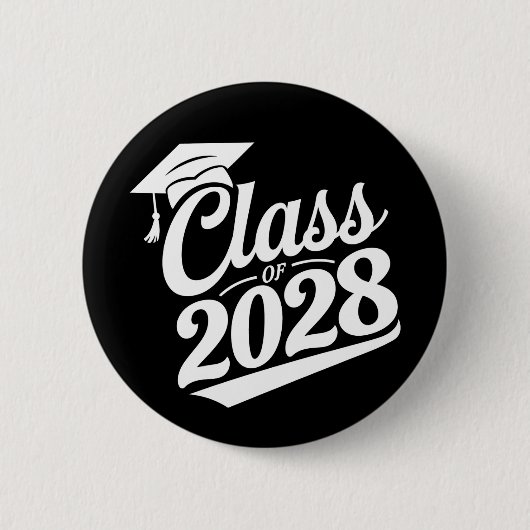 Klasse 2028 Abschluss für den Abschluss eines Schu Button (Vorderseite)