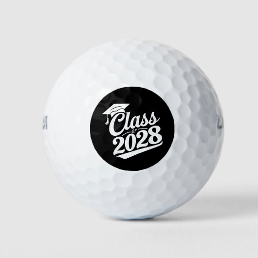 Klasse 2028 Abschluss für den Abschluss eines Schu Golfball (Vorderseite)