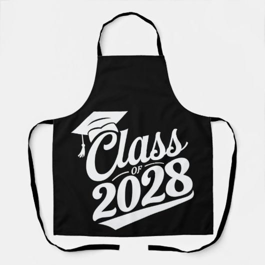 Klasse 2028 Abschluss für den Abschluss eines Schu Schürze (Vorderseite)