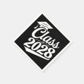 Klasse 2028 Abschluss für den Abschluss eines Schu Serviette (Ecke)