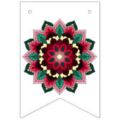 Klasse 2028! Mandala in tiefrosa Wimpelkette (Erste Fahne)