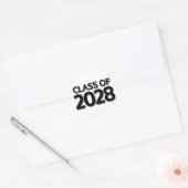 Klasse 2028 runder aufkleber (Umschlag)