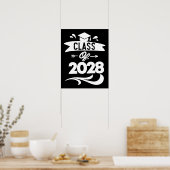 Klasse 2028 TShirt Senior 2028 Abschluss Poster (Küche)