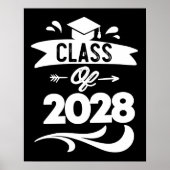 Klasse 2028 TShirt Senior 2028 Abschluss Poster (Vorne)