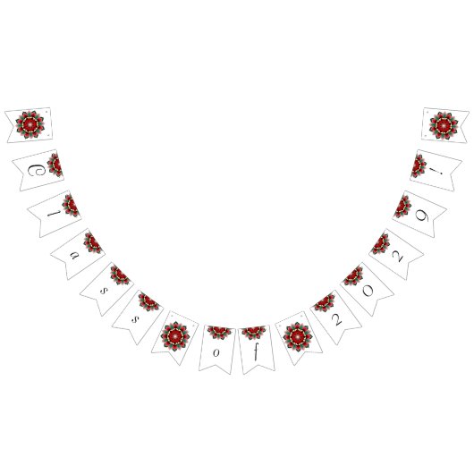 Klasse 2029! Mandala in rot Wimpelkette (Alle)