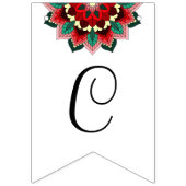 Klasse 2029! Mandala in rot Wimpelkette (Zweite Fahne)