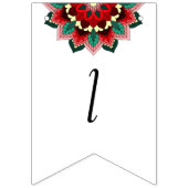 Klasse 2029! Mandala in rot Wimpelkette (Dritte Fahne)