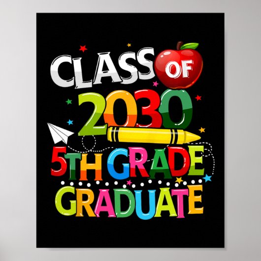 Klasse 2030 Letzter Schultag Poster (Vorne)