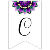 Klasse 2030! Mandala lila Wimpelkette (Zweite Fahne)