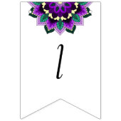 Klasse 2030! Mandala lila Wimpelkette (Dritte Fahne)
