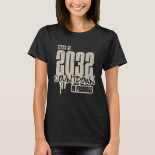 Klasse 2032 Countdown Lustiger Absolvent Schüler G T-Shirt