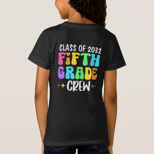 Klasse 2032 Fünfte Crew zurück zur Schule T-Shirt (Rückseite)