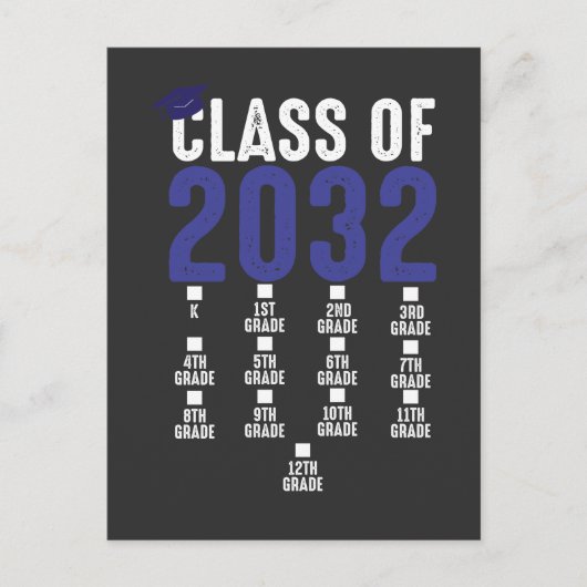 Klasse 2032 - Vorschule 1. bis 12. Klasse Postkarte (Vorderseite)