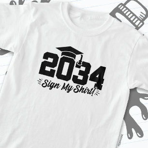 Klasse 2034 Abschluss Unterschreiben Mein Shirt Se