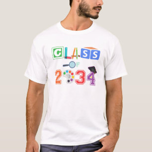 KLASSE 2034 Kinder KINDERGARTEN Erster Tag Schule T-Shirt