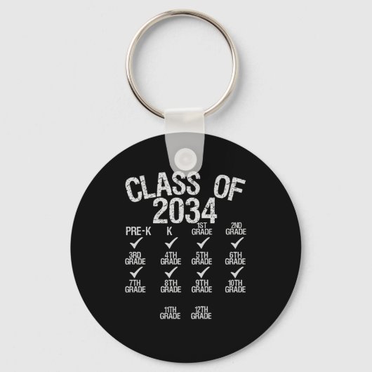 Klasse 2034 mit Abschluss 6. Klasse Schlüsselanhänger (Vorderseite)