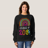 Klasse 2034 Rainbow Pink Graduate Preschool Art Sweatshirt (Vorne ganz)