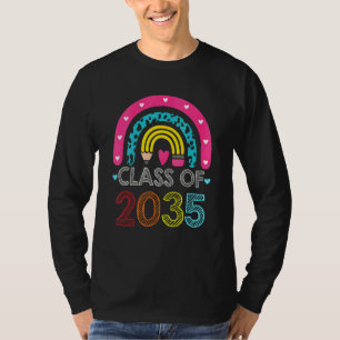 Klasse 2034 Rainbow Pink Graduate Preschool Art T-Shirt