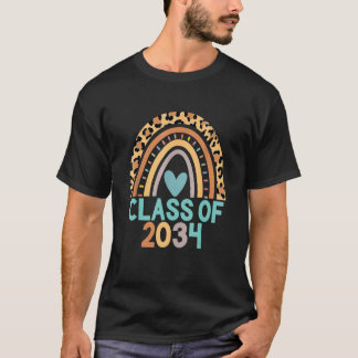 Klasse 2034 Regenbogen-Abschluss Absolventin Mädch T-Shirt