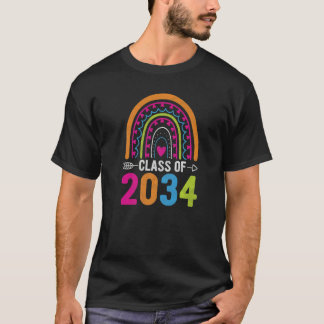 Klasse 2034 Regenbogen Mädchen Jungen Lehrer Absch T-Shirt