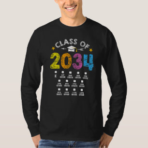 Klasse 2034 wächst mit Me Checklist-Abschluss T-Shirt