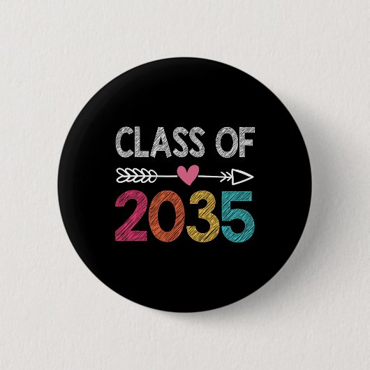 Klasse 2035 Abschluss im Vorschulalter vor dem Abs Button (Vorderseite)