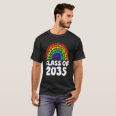 Klasse 2035 Abschluss-Rainbow-Retro-Graduate T-Shirt (Vorne ganz)