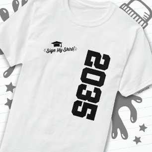 Klasse 2035 Abschluss Unterschreiben Mein Shirt Se