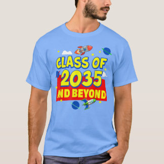 Klasse 2035 Kindergarten vor-K wachsen mit mir Gra T-Shirt