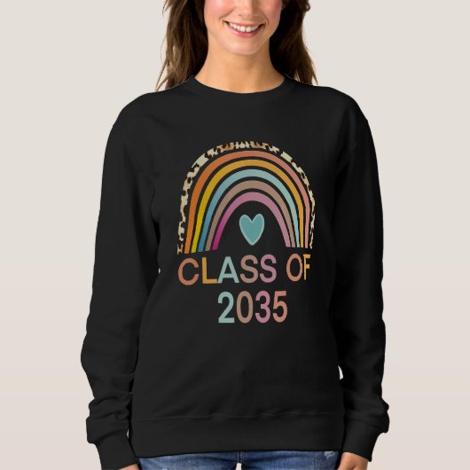 Klasse 2035 Rainbow Leopard Pre-K Grow mit m Sweatshirt (Vorderseite)