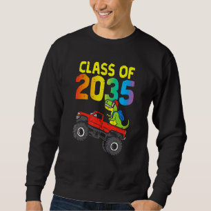 Klasse 2035 Rex Dinosaur Monster Truck Boys Grad Sweatshirt