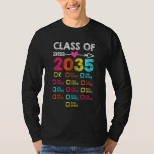 Klasse 2035 vorschulischer Abschluss T-Shirt
