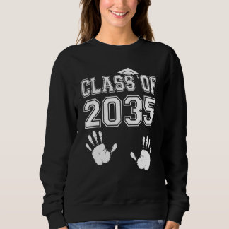 Klasse 2035 Wachse Mit Mir Handabdruck Kindergarte Sweatshirt