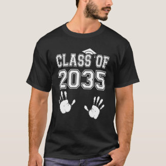 Klasse 2035 Wachse Mit Mir Handabdruck Kindergarte T-Shirt