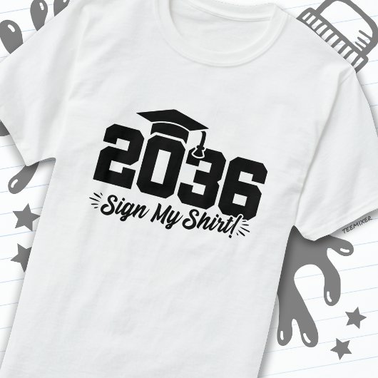 Klasse 2036 Abschluss Unterschreiben Mein Shirt Se