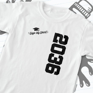 Klasse 2036 Abschluss Unterschreiben Mein Shirt Se