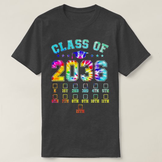 Klasse 2036 Kindergarten vor K wachsen mit mir Gra T-Shirt (Design vorne)
