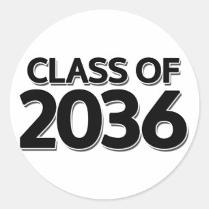 Klasse 2036 runder aufkleber