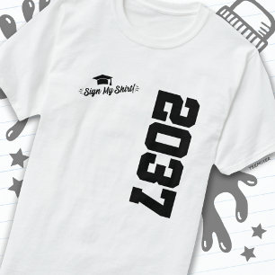 Klasse 2037 Abschluss Unterschreiben Mein Shirt Se