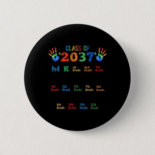 Klasse 2037 wächst mit Farbhandprint vor K 1 Button (Vorderseite)