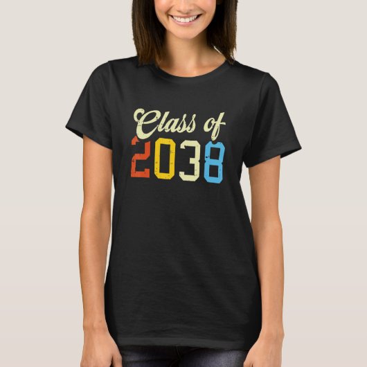 Klasse 2038 Retro Pre-K Kindergarten Vorschule S T-Shirt (Vorderseite)