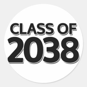 Klasse 2038 runder aufkleber