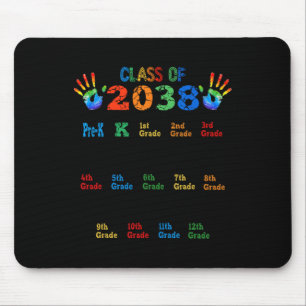 Klasse 2038 wächst mit Farbhandprint vor K 1 Mousepad