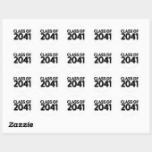 Klasse 2041 runder aufkleber (Blatt)