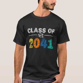 Klasse 2041 Wachse mit mir Erster Schultag Gra T-Shirt