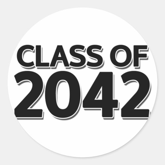 Klasse 2042 runder aufkleber (Vorderseite)