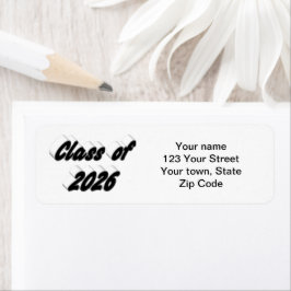 Klasse 206 schwarze Typografie Abschluss