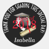 Klasse 20xx - Danke Runder Aufkleber (Vorderseite)